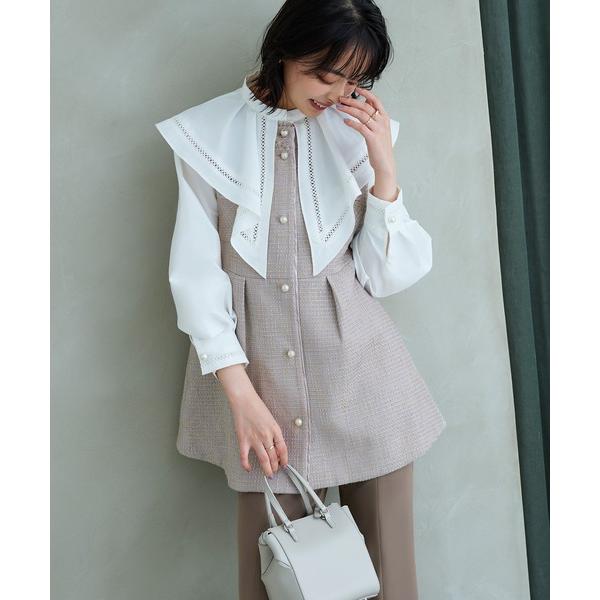 『タイムセール実施中』ZOZO問い合わせ番号:71613821ショップ:RUIRUE BOUTIQUE，ルイルエブティックブランド:RUIRUE BOUTIQUE，ルイルエブティック商品名:カラーツイードジレ＆スリムストレートパンツセットア...