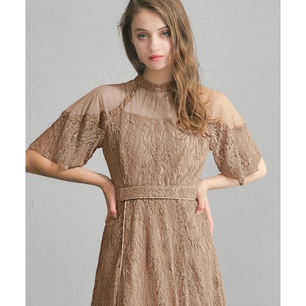 『タイムセール実施中』ZOZO問い合わせ番号:71749084ショップ:GIRL，ガールブランド:GIRL，ガール商品名:チュール切替え総レース フレア ロング 結婚式 ワンピース パーティードレス オケージョンドレス お呼ばれ 二次会 成...