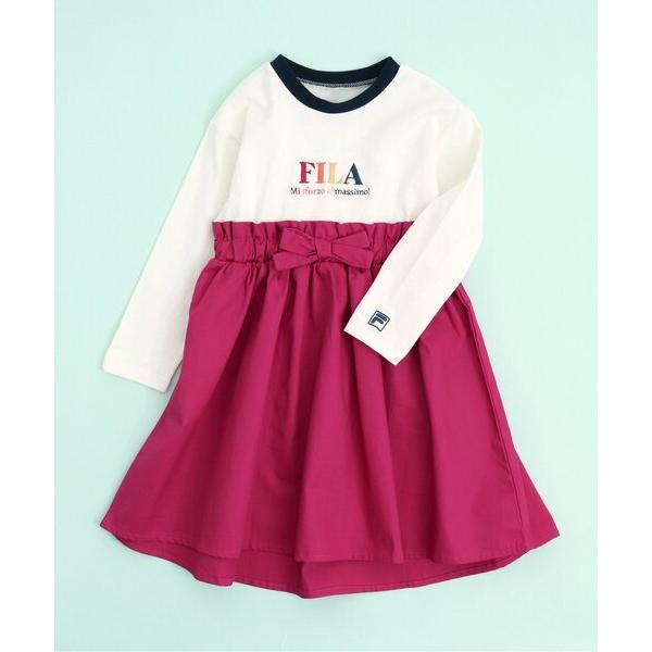 『セール実施中』ZOZO問い合わせ番号:72358759ショップ:F.O.Online Store，エフオーオンラインストアブランド:FILA，フィラ，apres les cours，アプレレクール商品名:FILA ロゴ刺繍ドッキングワンピ...