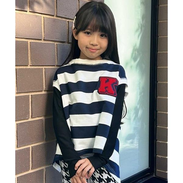 『タイムセール実施中』ZOZO問い合わせ番号:72812086ショップ:SPIGA，スピーガブランド:Kanojo，カノジョ商品名:Kワッペン付ボーダートップスカテゴリ:トップス>その他トップスブランド品番:KJ1403002素材:綿...