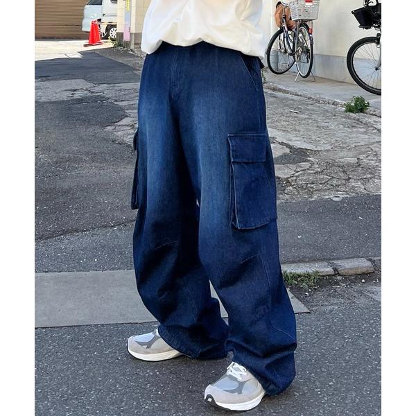 『タイムセール実施中』ZOZO問い合わせ番号:72847139ショップ:CONFIRM，コンファームブランド:ILL'S，イルズ商品名:ヴィンテージメイク レトロライク ケミカルウォッシュ ワイドカーゴ デニムパンツ カラーカーゴパンツ【I...