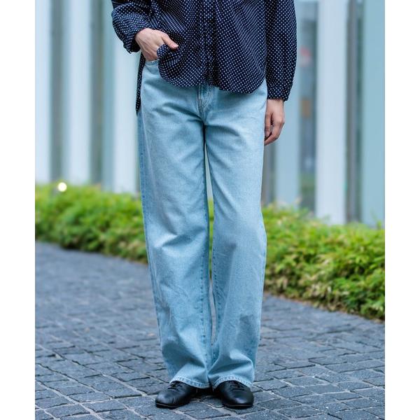 ワイドパンツ ジーンズ デニム デニムパンツ 「D.M.G. / ディーエムジー」 甘織デニム 5Pストレートデニム レディース