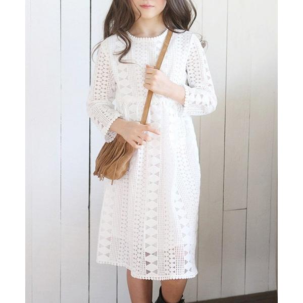 『タイムセール実施中』ZOZO問い合わせ番号:73381839ショップ:TeddyShop，テディショップブランド:DAY CLOSET，デイ クローゼット商品名:キッズ ケミカルカットレースミディAラインワンピースカテゴリ:ワンピース/ド...