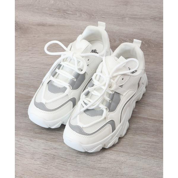 スニーカー LOVEHUNTER 厚底メッシュスニーカー ダッドスニーカー レディース