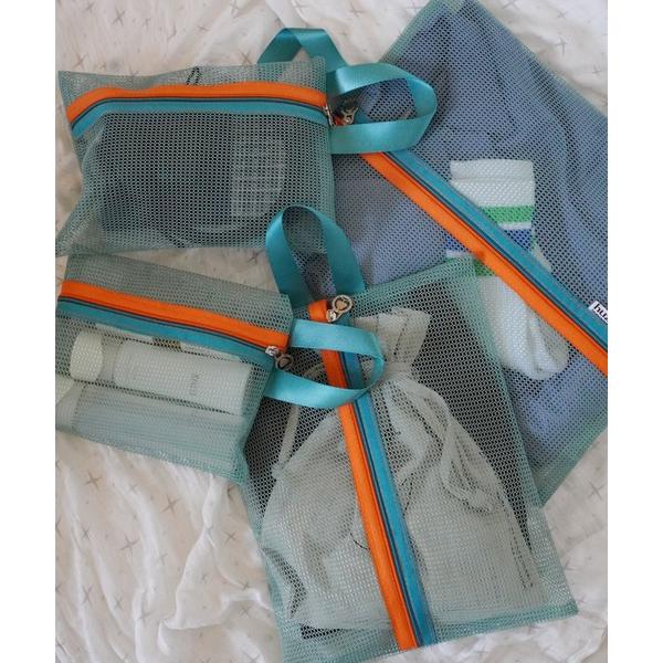 ZOZO問い合わせ番号:73759242ショップ:Port，ポートブランド:Port，ポート商品名:バイカラー メッシュ トラベル ポーチ 4点セット / 旅行用ポーチカテゴリ:雑貨/ホビー>トラベルグッズブランド品番:VSP-23C...