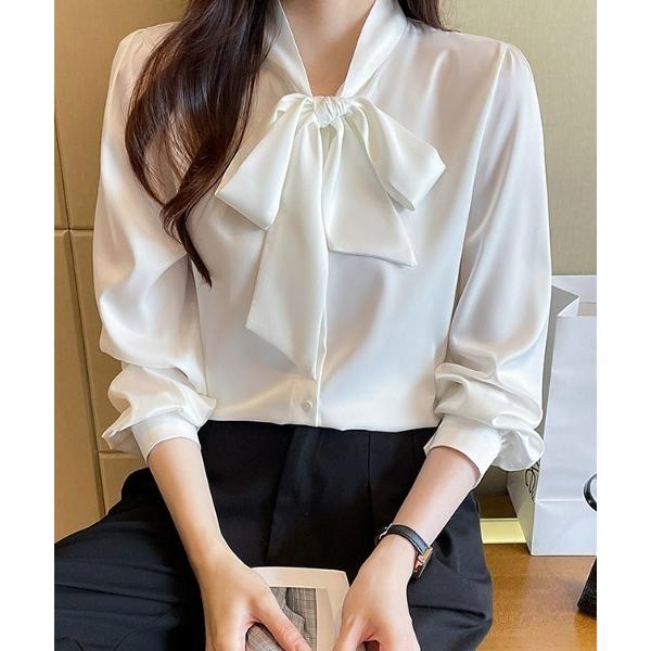 『タイムセール実施中』ZOZO問い合わせ番号:74166797ショップ:Ada.，エイダブランド:Ada.，エイダ商品名:オフィスでもプライベートでも◎　長袖 ボウタイ リボン ブラウスカテゴリ:トップス>シャツ/ブラウスブランド品番...