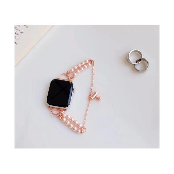apple watch 腕時計 レディース パール ブレスレットアップルウォッチバンド　 38/40/41mm レディース メンズ