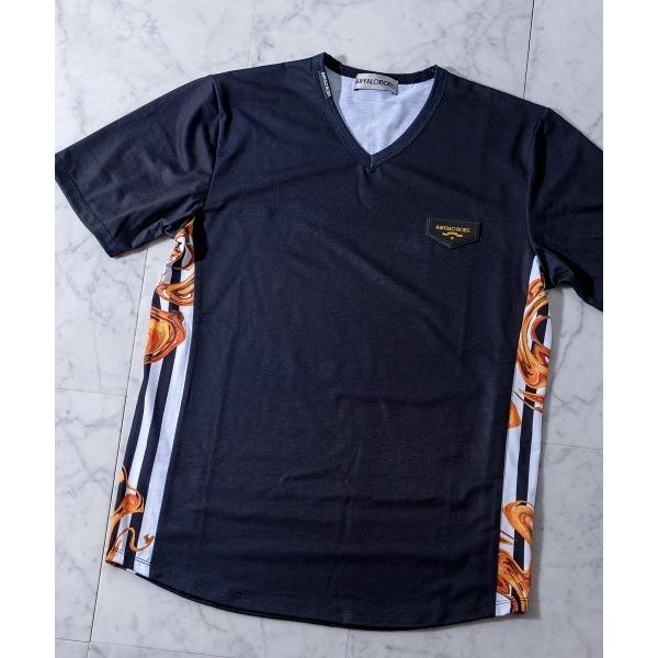 tシャツ MARBESQUE-SIDE(マーベスク-サイド) クルーネック プリント Tシャツ メンズ レディース