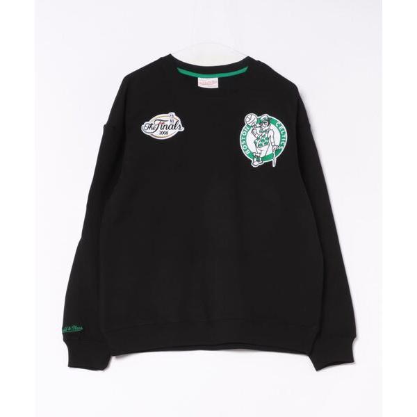 トレーナー スウェット 「Mitchell＆Ness/ミッチェルアンドネス」NBA TEAM FIRST SATIN FLEECE CREW/クルーネックスウェット/CELTICS BULLS LAKERS KNICKS…