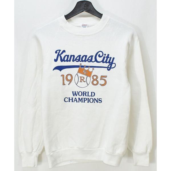 トレーナー スウェット 「ヴィンテージ古着」80's JERZEES/ジャージーズ KANSAS CITY ROYALS プリント クルーネックスウェット USA製 メンズ レディース