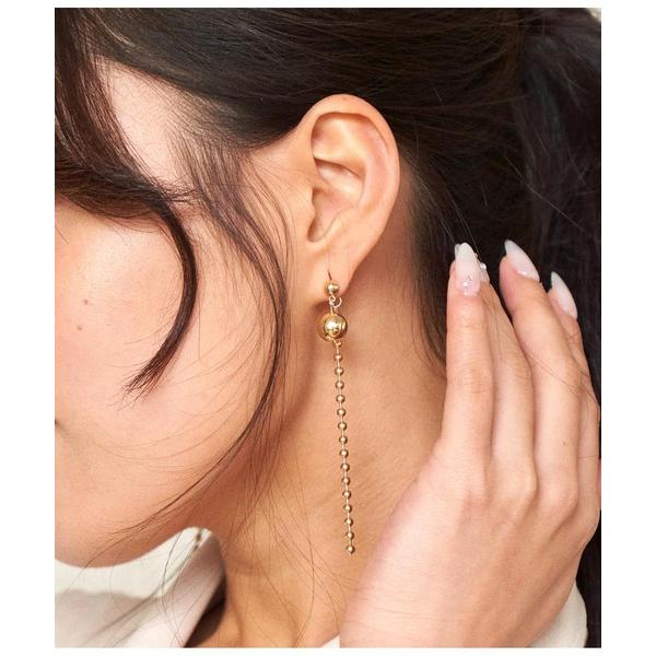 アレルギー対応 ピアス ポールロングピアス レディース