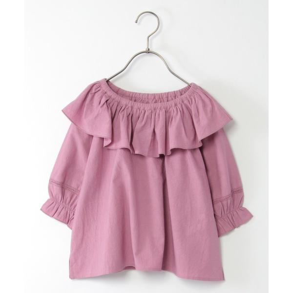 『タイムセール実施中』ZOZO問い合わせ番号:75560868ショップ:ikka LOUNGE，イッカラウンジブランド:ikka，イッカ商品名:7分袖フリル襟ブラウス（120~160cm）カテゴリ:トップス>シャツ/ブラウスブランド品...