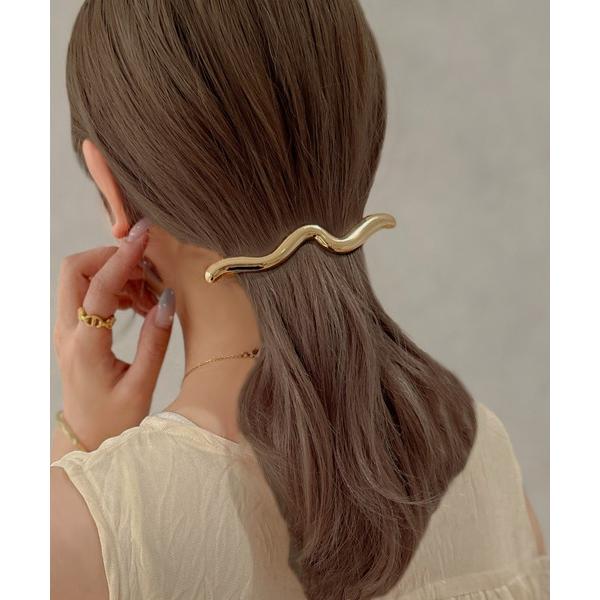 ヘアクリップ 「apres jour clair×ARIAZ」ウェーブヘアバレッタ