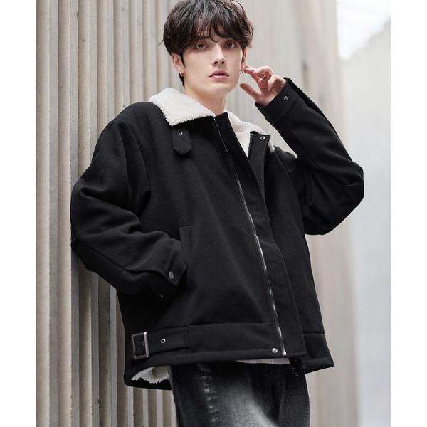 ZOZO問い合わせ番号:75724491ショップ:ASTRONOMY，アストロノミーブランド:ASTRONOMY，アストロノミー商品名:ビッグシルエット裏ボアメルトン2wayショートブルゾンカテゴリ:ジャケット/アウター>ブルゾンブラ...