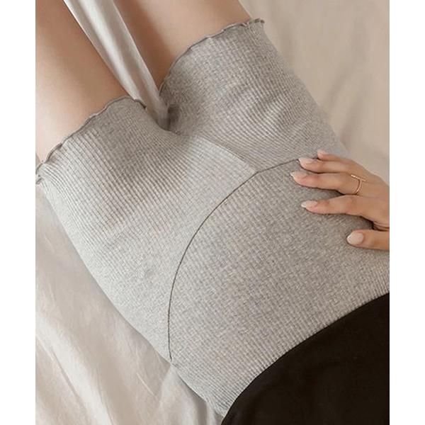 ZOZO問い合わせ番号:75920854ショップ:Port，ポートブランド:hymy，ヒュミュ，Port，ポート商品名:【 hymy-ヒュミュ- 】 マタニティ リブ ショートパンツ / 3分丈レギンス #カテゴリ:ママ＆ベビー>マタ...