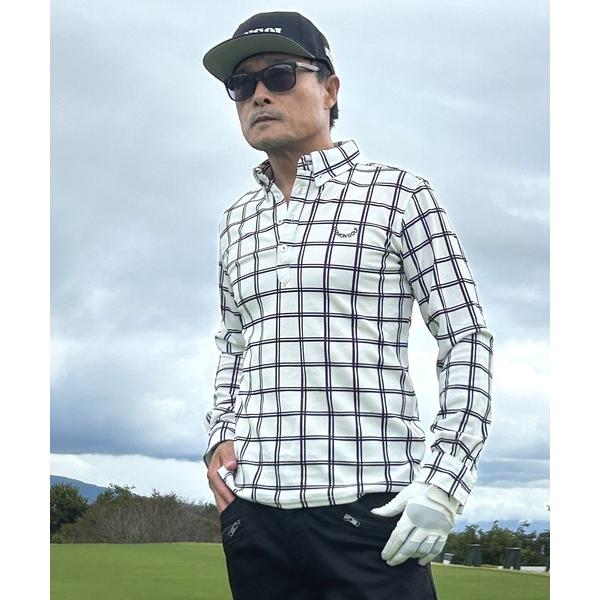 『タイムセール実施中』ZOZO問い合わせ番号:76344252ショップ:FRP，エフアールピーブランド:COMON GOLF，コモンゴルフ商品名:ワッフル 素材 総柄 長袖 ゴルフウェア ポロシャツカテゴリ:アウトドア/スポーツ>ゴル...