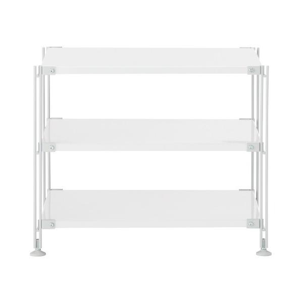 ZOZO問い合わせ番号:76546082ショップ:無印良品，ムジルシリョウヒンブランド:無印良品，ムジルシリョウヒン商品名:スチールユニットシェルフ・スチール棚セット・ミニ・ライトグレー　幅５８×奥行４１×高さ４６ｃｍカテゴリ:インテリア&...