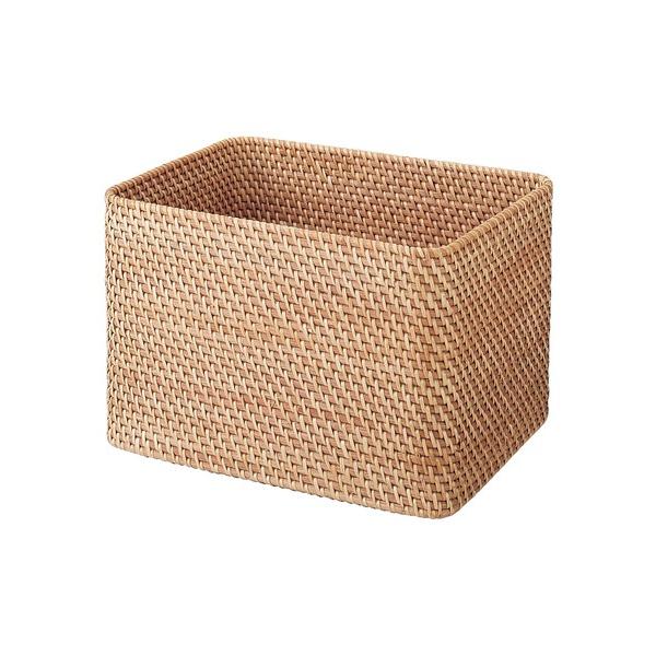 ZOZO問い合わせ番号:76578506ショップ:無印良品，ムジルシリョウヒンブランド:無印良品，ムジルシリョウヒン商品名:重なるラタン長方形バスケット・大　（Ｖ）約幅３６×奥行２６×高さ２４ｃｍカテゴリ:インテリア>収納グッズブラン...