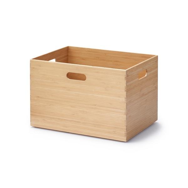 ZOZO問い合わせ番号:76578589ショップ:無印良品，ムジルシリョウヒンブランド:無印良品，ムジルシリョウヒン商品名:重なる竹材長方形ボックス　大　約幅３７×奥行２６×高さ２４．５ｃｍカテゴリ:インテリア>収納グッズブランド品番...