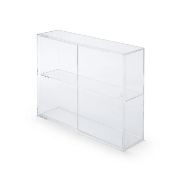 他サイト： 収納 アクリルコレクションスタンド引き扉付き・大　約幅３３．６×奥行８．４×高２４．４ｃｍの商品画像