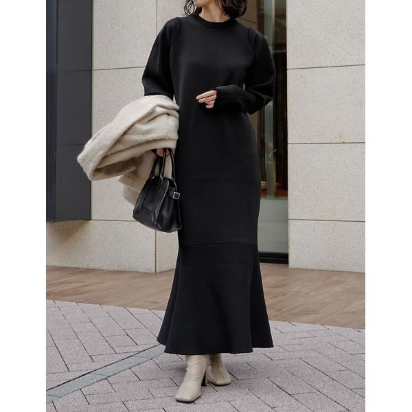 『タイムセール実施中』ZOZO問い合わせ番号:76581222ショップ:Re:EDIT，リエディブランド:Re:EDIT，リエディ商品名:[低身長サイズ有]ミラノリブパフスリーブスポンジニットマーメイドワンピースカテゴリ:ワンピース/ドレス...