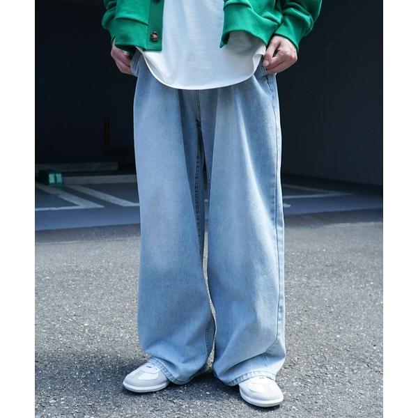 ワイドパンツ ジーンズ 「MinoriTY」チルワイドデニム セミワイドパンツ ストレートデニムパンツ セミフレアパンツ メンズ オーバーサイズ スラックスデニ…