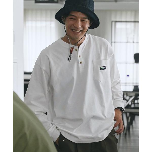 ヘンリーネック tシャツ ヘビーウェイトファンクショナルファブリック ビッグシルエット ヘンリーネックポケット長袖Tシャツ / 抗菌・防臭「THE CRAFT CRE…