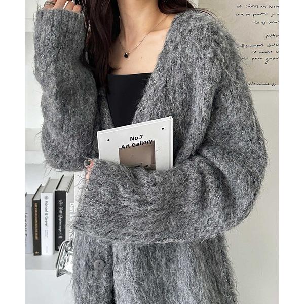 『セール実施中』ZOZO問い合わせ番号:76877195ショップ:GeeRA，ジーラブランド:GeeRA，ジーラ商品名:【新色追加】ミックスシャギーオーバーサイズＶネックカーディガンカテゴリ:トップス>カーディガン/ボレロブランド品番...