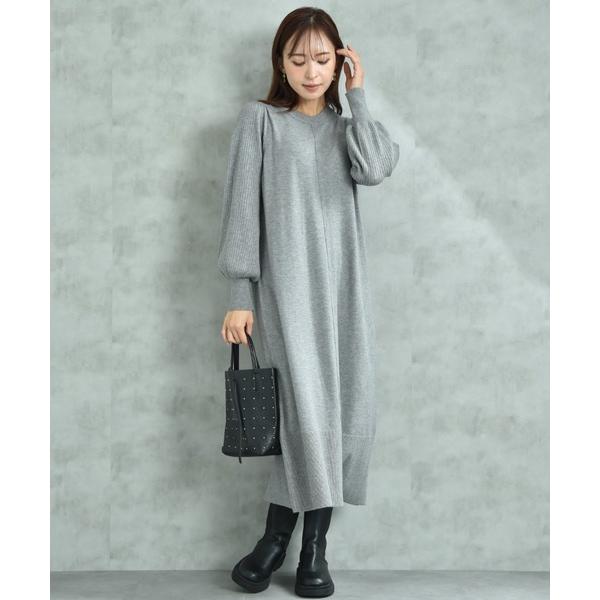 『セール実施中』ZOZO問い合わせ番号:76945795ショップ:INTERPLANET/actuel，インタープラネット/アクチュエルブランド:INTERPLANET，インタープラネット商品名:袖リブデザインニットワンピースカテゴリ:ワン...