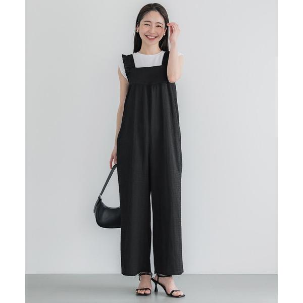 『タイムセール実施中』ZOZO問い合わせ番号:76951655ショップ:coca，コカブランド:coca（coca），コカ商品名:シボシャーリングフリルオールインワンカテゴリ:オールインワン・サロペット>つなぎ/オールインワンブランド...