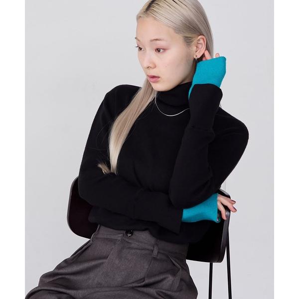 ZOZO問い合わせ番号:76984125ショップ:MONO-MART，モノマートブランド:forksy.，フォルクシー，MONO-MART，モノマート商品名:【forksy.】【吸湿発熱】エブリデイ配色レイヤードニットタートルネックプルオー...