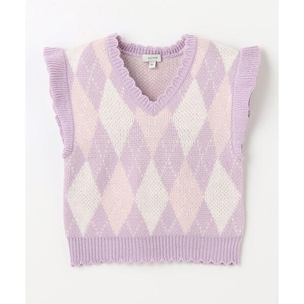 『セール実施中』ZOZO問い合わせ番号:77220694ショップ:ANY，エニィブランド:ANY，エニィ商品名:アーガイル ニット ベストカテゴリ:トップス&gt;ベストブランド品番:VRFKSA0320素材:ピンクベージュ系/ラベンダー系...