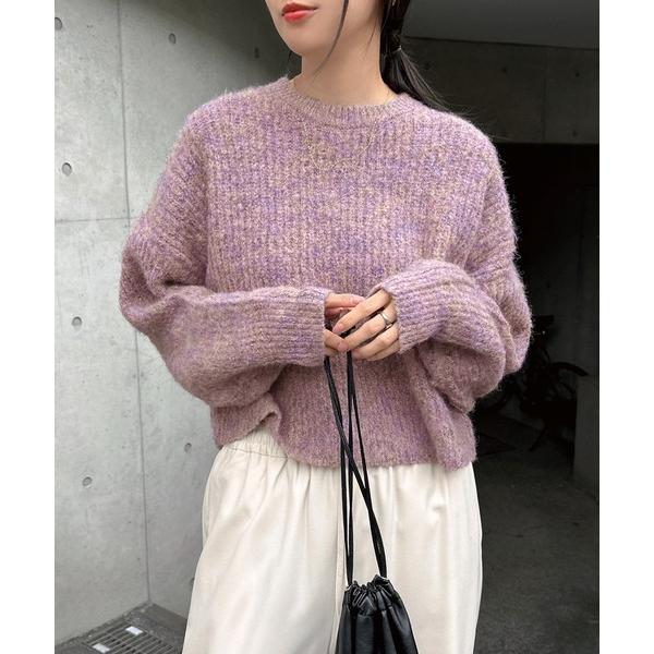 『タイムセール実施中』ZOZO問い合わせ番号:77459308ショップ:andme，アンドミーブランド:andme，アンドミー商品名:【新色追加】ショート丈ミックスカラー長袖ニットトップスカテゴリ:トップス>ニット/セーターブランド品...