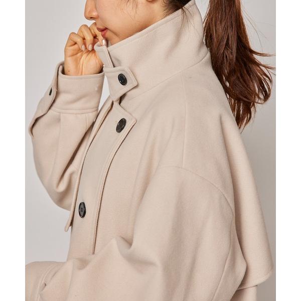 ステンカラーコート コート SWEET掲載商品！「SETUP7」フライヨークスタンドカラーハイネックコート　CL elegance Coat