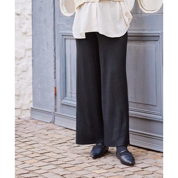 ZOZO問い合わせ番号:77561596ショップ:cross marche，クロスマルシェブランド:Rosemadame，ローズマダム商品名:ニットリブワイドパンツ(マタニティ/妊婦服 産前・産後対応)カテゴリ:ママ＆ベビー&gt;マタニテ...