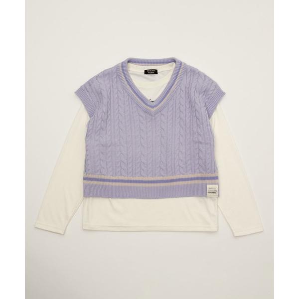 『タイムセール実施中』ZOZO問い合わせ番号:77594546ショップ:Mac-House，マックハウスブランド:RICH MIX，リッチミックス，Mac-House，マックハウス商品名:ニットベストアン+長袖Tシャツ セット サンブルカテ...