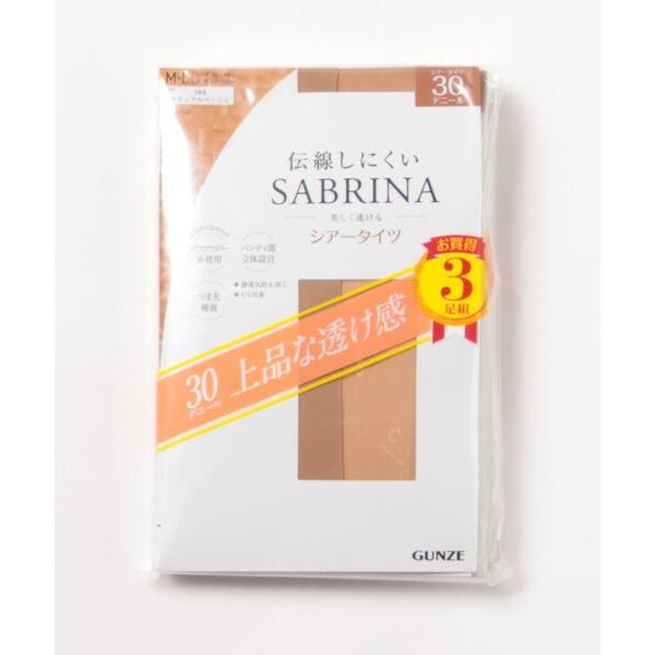 他サイト： タイツ SABRINA/サブリナ 伝線しにくい 美しく透けるシアータイツ 30デニール 3足組 レディースの商品画像