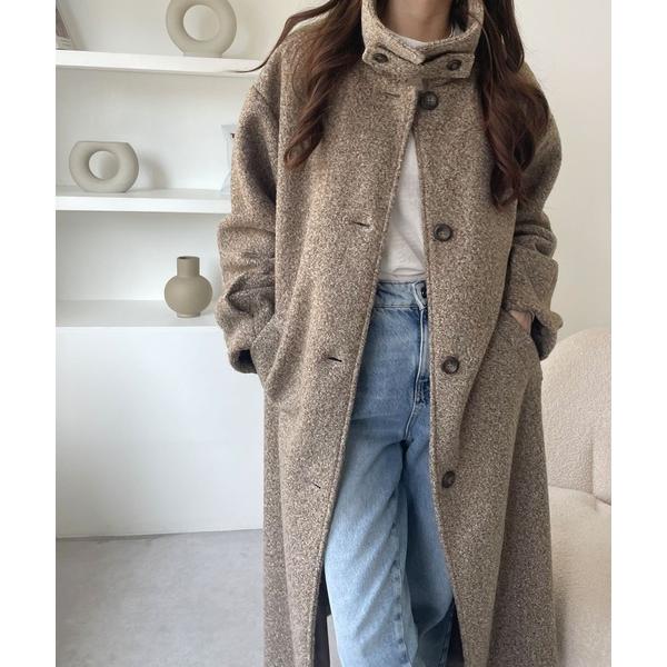 『タイムセール実施中』ZOZO問い合わせ番号:77842555ショップ:andme，アンドミーブランド:andme，アンドミー商品名:フェイクリングウールロングコートカテゴリ:ジャケット/アウター>ステンカラーコートブランド品番:60...