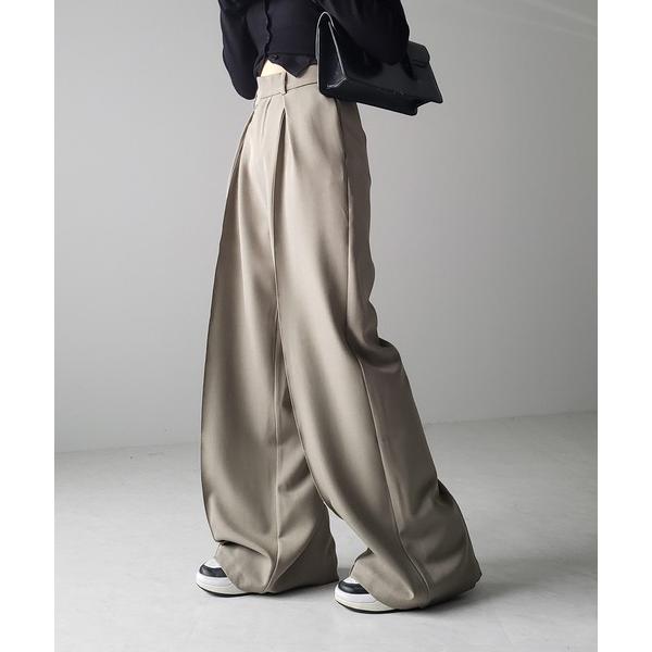 ZOZO問い合わせ番号:77911588ショップ:me+em select，ミームセレクトブランド:me+em select，ミームセレクト商品名:【 選べる５サイズ／５カラー 】ダブルタックヘビーワイドスラックスパンツカテゴリ:パンツ&g...