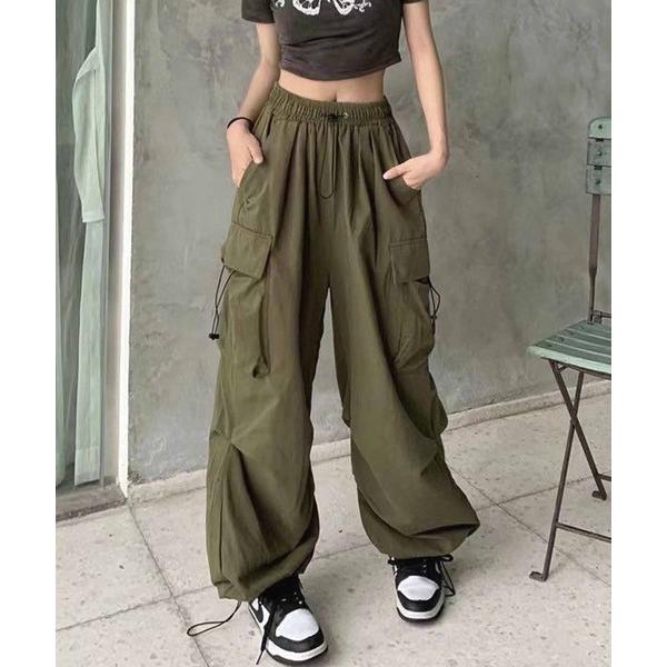 ワイドパンツ カーゴパンツ ルーズシルエットカーゴパンツ レディース