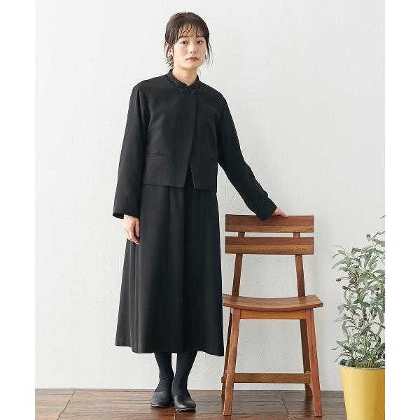 ZOZO問い合わせ番号:78085845ショップ:nissen，ニッセンブランド:Neina，ネイナ商品名:【喪服・礼服】洗える防しわ前開きレース衿アンサンブル（2WAYジャケット＋ワンピース）｜大きいサイズ有〔Neina〕カテゴリ:フォー...