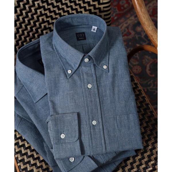 シャツ 卒業式 BEAMS F / シャンブレー ボタンダウンカラーシャツ メンズ
