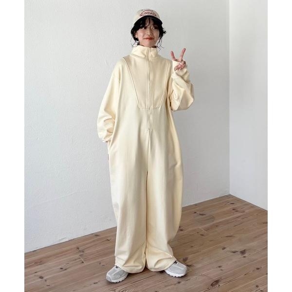 ZOZO問い合わせ番号:78124863ショップ:properson，プロパーソンブランド:wee9s，ウィークス商品名:high neck half zip up sweat all in one / ハイネックハーフジップアップスウェッ...