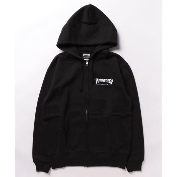 パーカー 裏起毛 HOMETOWN emb ZIP HOODIE SWEAT PARKA/THRASHER スラッシャー刺繍ロゴ ストリート スケーター10oz(オンス)ヘビーウェイト裏起毛ジップア…