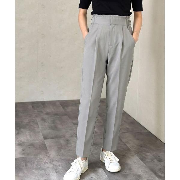 パンツ ツイルギャザーカラーパンツ レディース