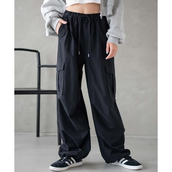 『タイムセール実施中』ZOZO問い合わせ番号:78331024ショップ:WEGO，ウィゴーブランド:WEGO，ウィゴー商品名:WEGO/【XSサイズ〜豊富なサイズ展開】イージーパラシュートカーゴパンツカテゴリ:パンツ>カーゴパンツブラ...