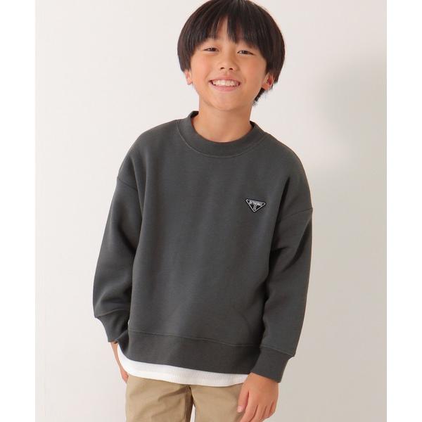 『タイムセール実施中』ZOZO問い合わせ番号:78331658ショップ:ikka LOUNGE，イッカラウンジブランド:ikka，イッカ商品名:裏起毛裾レイヤードワッペントレーナー（120~160cm）カテゴリ:トップス>スウェットブ...