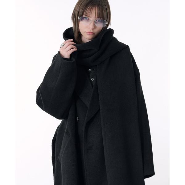 チェスターコート コート DOUBLE BRESTED SHAGGY MUFFLER COAT / ダブルブレストシャギーマフラーコート