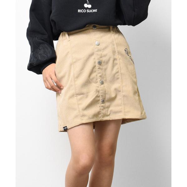 『タイムセール実施中』ZOZO問い合わせ番号:78499415ショップ:SHUSHU，シュシュブランド:RiCO SUCRE，リコシュクレ，SHUSHU，シュシュ商品名:前身ボタンコーデュロイ台形スカートカテゴリ:スカート>スカートブ...