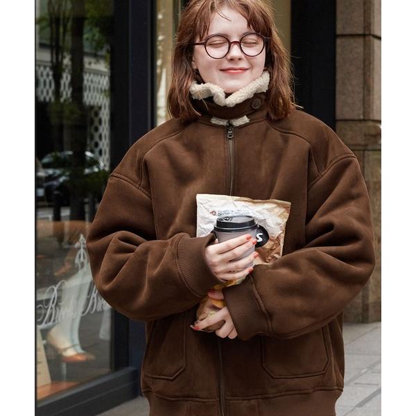 『タイムセール実施中』ZOZO問い合わせ番号:78538475ショップ:MONO-MART，モノマートブランド:MONO-MART，モノマート，MONO-MART LADY'S，モノマートレディース商品名:ボア襟付きフェイクムートン ミリタ...